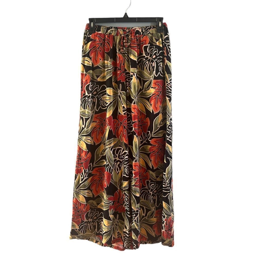 Panama Jack Women’s XS tropical wide leg flowey pants vacation cruise summer